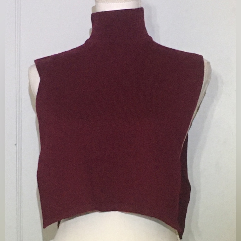 Anne Klein II Women's Burgundy Wool Dicky